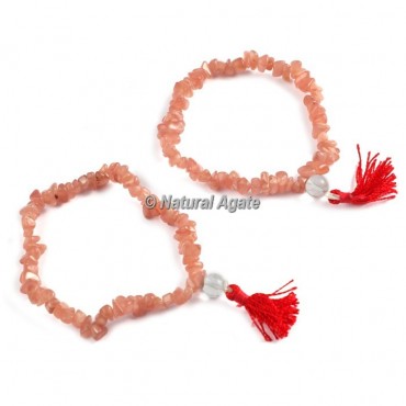 Peach Aventurine Chips Healing Yoga Bracelet