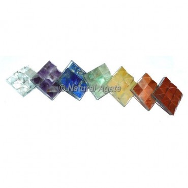 Mix Agate Vastu Pyramid Plate