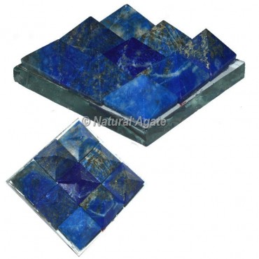 Lapis Lazuli Lemurian 9 Pyramid Charging Plate