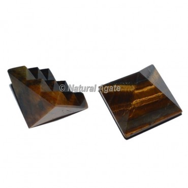 Tiger Eye Lemurian 9 Cut Vastu Pyramid