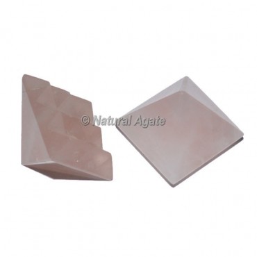 Rose Quartz Lemurian 9 cut Vastu Pyramid