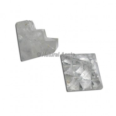 Crystal Quartz Lemurian 9  Cut Vastu Pyramid