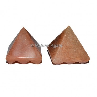 Peach Aventurine Lemurian 9  Cut Vastu Pyramid