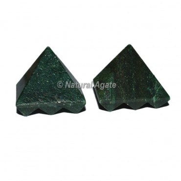 Dark Green  Lemurian 9 Cut Vastu Pyramid