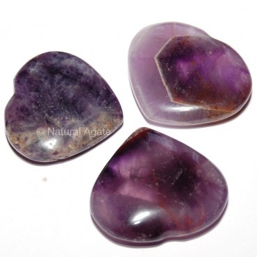 Amethyst Quartz Hearts