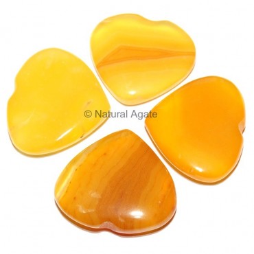 Yellow Onyx Hearts