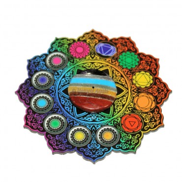 Bonded Chakra With Accent Design Printed Incense Burner