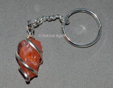 Carnelian Natural Wrap Pendulums Keychain