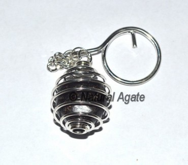 Garnet Cage Tumbled Keychain