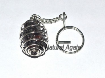 Ruby Metrix Cage Tumbled Keychain