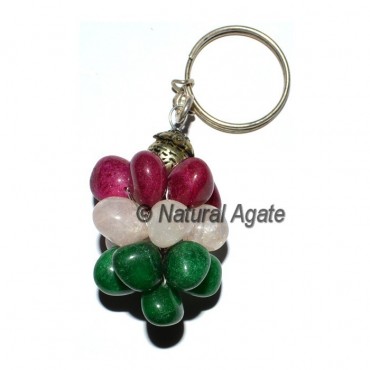 Mix Dyed Tumbled Grap Keychain