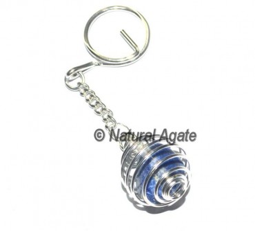 Lapis Lazuli Cage Keychain