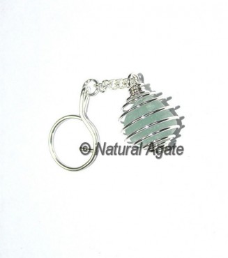 Green Aventurine Cage Keychain