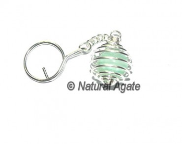 Green Onyx Cage Keychain