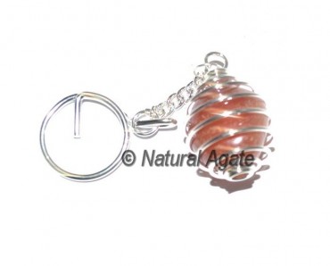 Red Carnelian Cage Keychain