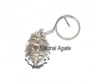 Crystal Quartz Cage Keychain