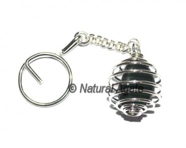 Blood Stone Cage Tumbled Keychain