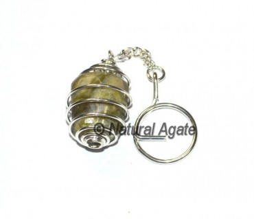 Vesonite Tumbled Cage Keychain