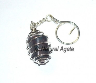 Ruby in Kyanite Tumbled Cage Keychain