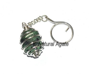 Ruby Tumbled Cage Keychain