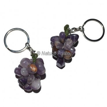 Amethyst Grape Keychain