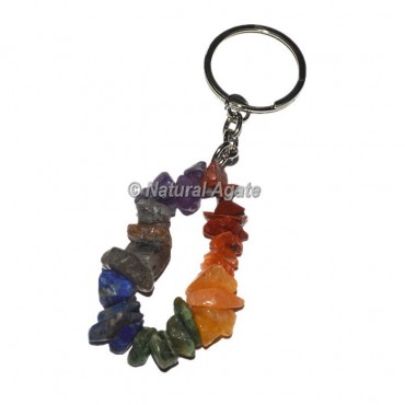 7 Seven Chakra Chips Keychain