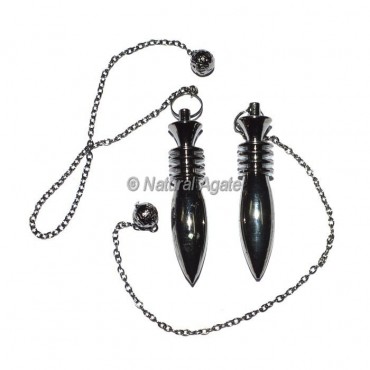 Karnak Carved Black Copper Pendulums