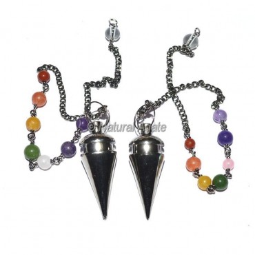 Black Copper Metal Pendulums with chakra chain