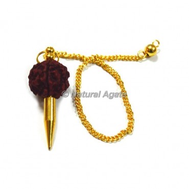 Rudraksha Golden Metal Pendulums