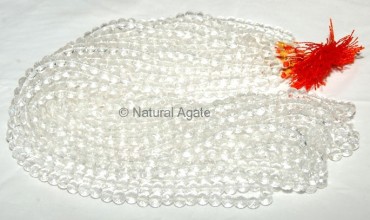 Diamond Cut Crystal Quartz Mala