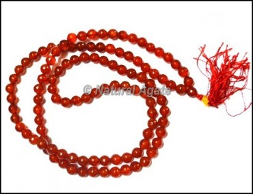 Red Onyx Faceted Jap Mala