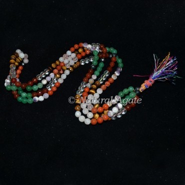 Seven Chakra Faceted Gemstone Mala