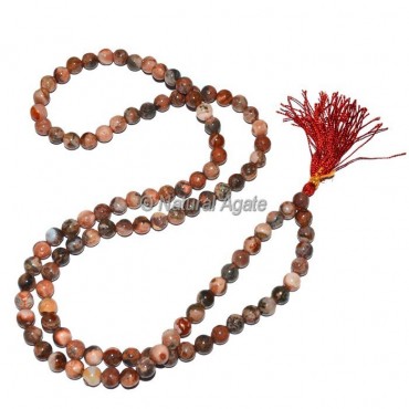 Fire Agate Japa Mala