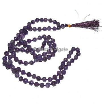 Amethyst Knotted Jap Mala