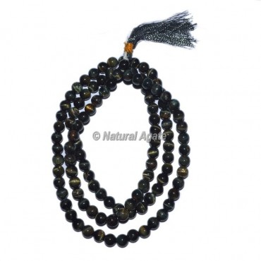 Black Eye Druzy Beads Jap Mala