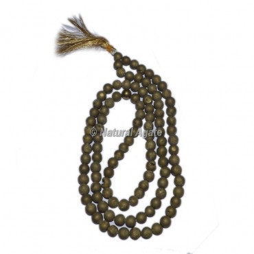 Pyrite Druzy Agate Jap Mala