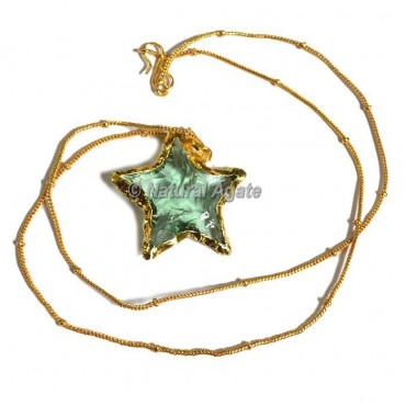 Light Green Glass Arrowhead Necklace