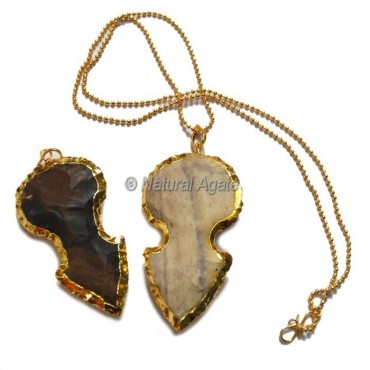 Agate Graeoc Type  Arrowhead Necklace