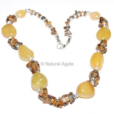 Yellow Onyx Agate Necklace