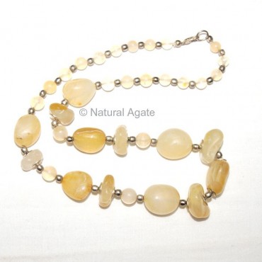 Yellow Onyx Necklace