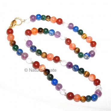 Mix Gemstone Round Necklace