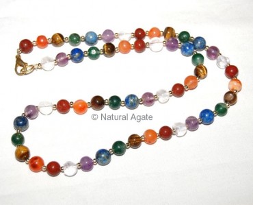 Chakra Brass Ball Necklace