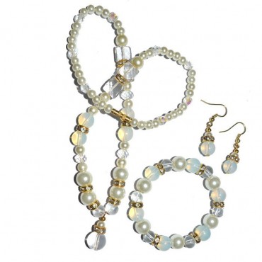 Opalite Glass Faschion Necklace