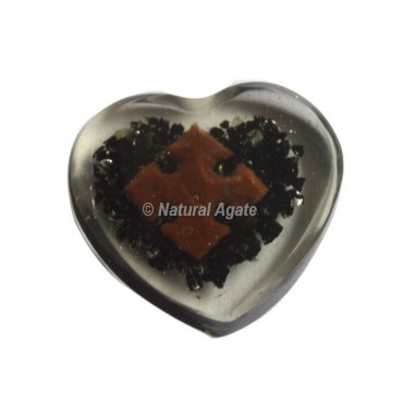 Flower Design On Orgone Heart