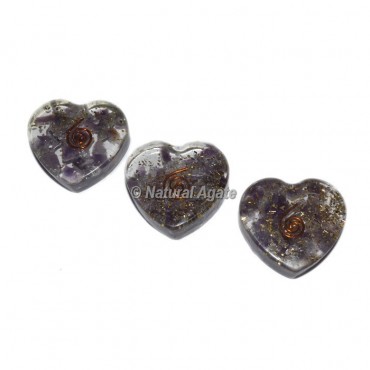 Amethyst Orgonite Heart Cab