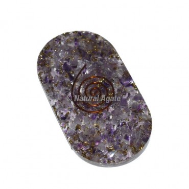 Amethyst Orgone Palm Stones Cab