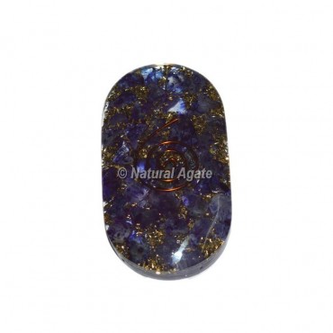 Crystal Blue Orgone Palm Stones Cab