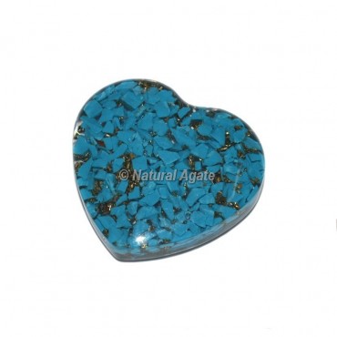 Turquoise Orgone Hearts Cab