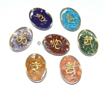 Orgone Chakra Sanskrit Oval Set