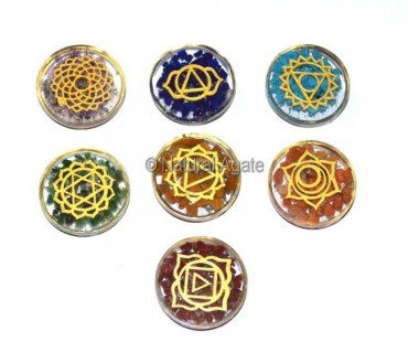 Orgone chakra Engraved Disc Set